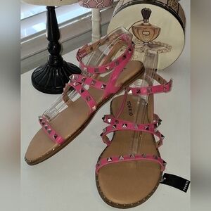 Torrid Pink Tonal Studded Gladiator Sandals Sz 8 5WW NWT